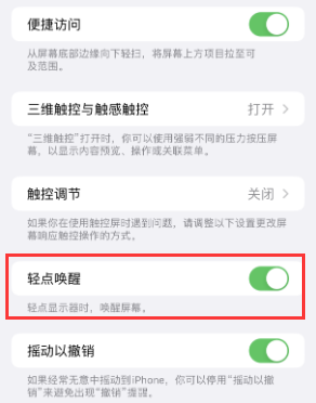 铺前镇苹果授权维修站分享iPhone轻点无法唤醒怎么办 