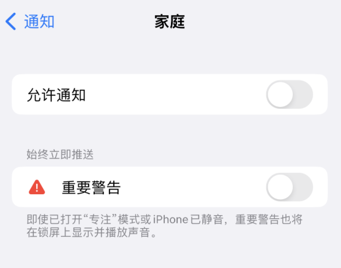 铺前镇苹果14维修分享iPhone14系列机型弹出“家庭”警告后卡死如何解决 