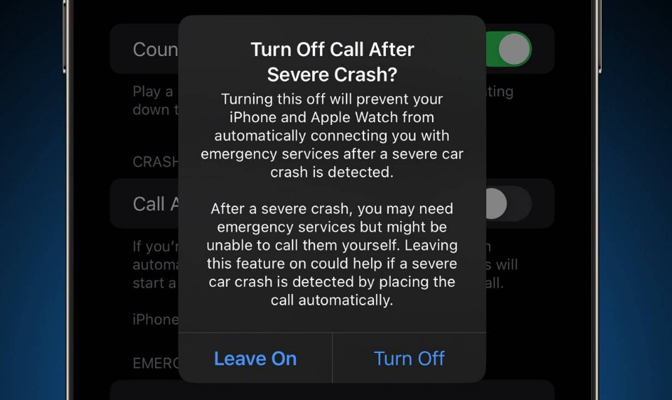 铺前镇苹果14维修分享 iPhone 14 和 Apple Watch 上关闭崩溃检测 